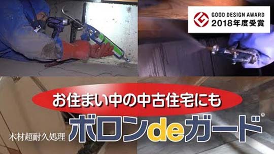 お住まい中にボロンdeガード 健康被害がなく長期効果。シロアリ・カビに。