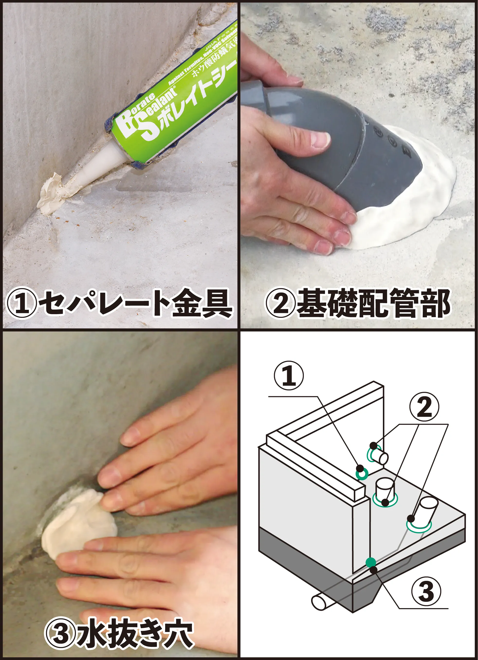 1 次防蟻 シロアリ侵入経路遮断処理です。